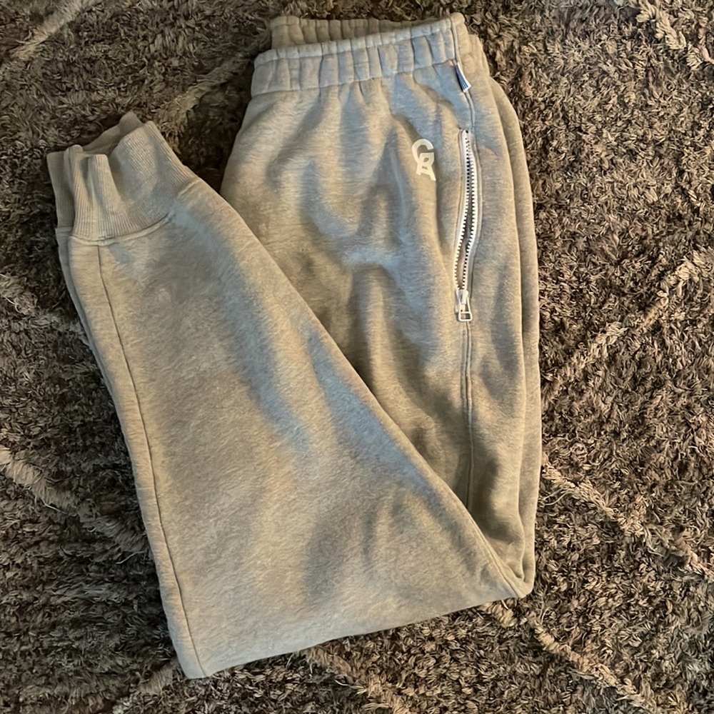 Light grey baggy styled sweats.